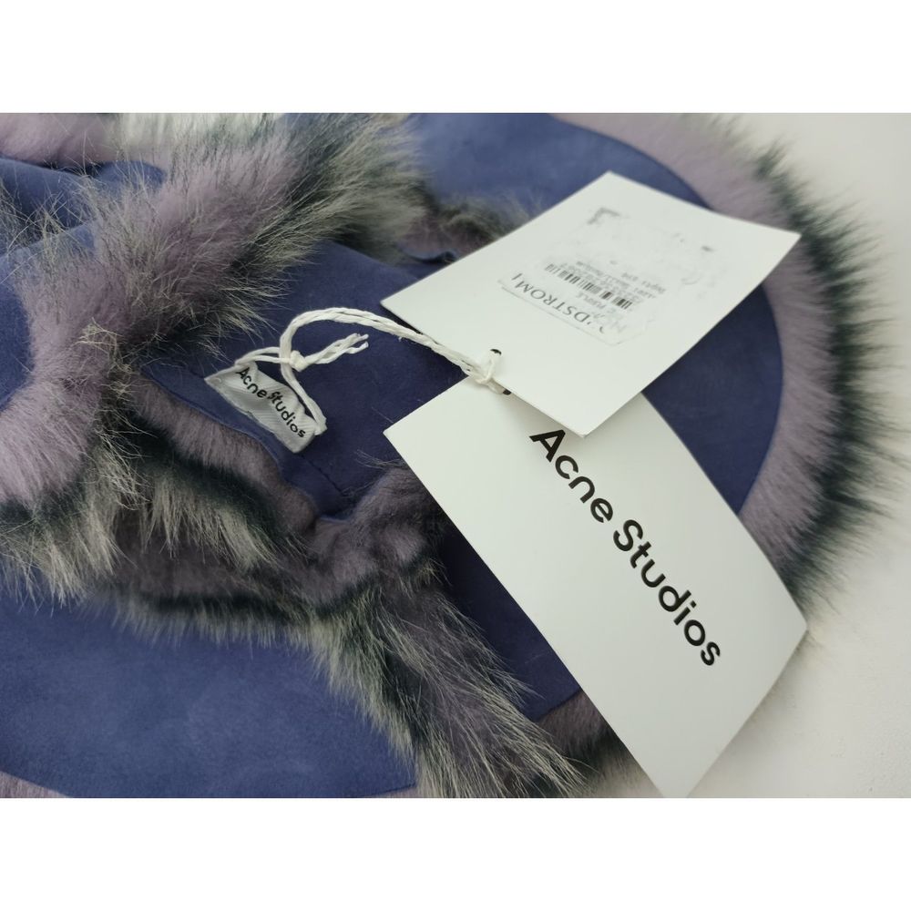 Acne Studios Lilac Purple Fur Shearling Bucket Hat Size S/M - Picture 8 of 9